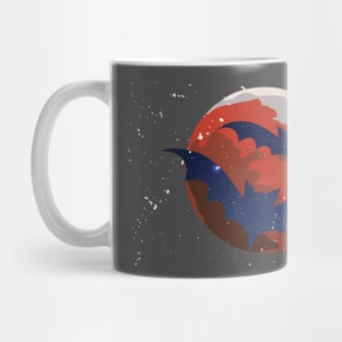 Red Full Moon Star Bat Mug